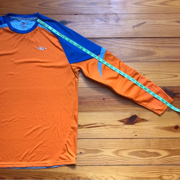 Umbro Orange Blue Ling Sleeve Goalie Soccer Top, EUC, L - Picture 9 of 11